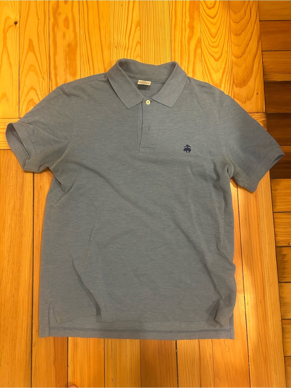 Brooks Brothers Slate Blue Polo with Embroidered Logo